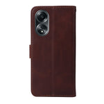 For Oppo A58 4G Wallet Stand PU Leather Cell Phone Case Calf Texture Full Protection Phone Cover