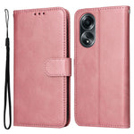 For Oppo A58 4G Wallet Stand PU Leather Cell Phone Case Calf Texture Full Protection Phone Cover
