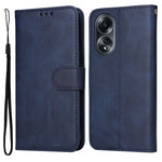 For Oppo A58 4G Wallet Stand PU Leather Cell Phone Case Calf Texture Full Protection Phone Cover