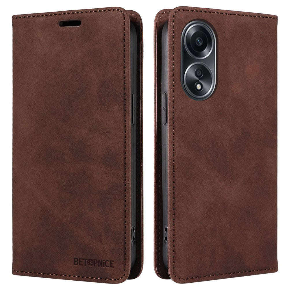 BETOPNICE 003 For Oppo A58 4G RFID Blocking Wallet PU Leather Shell Flip Stand Phone Case