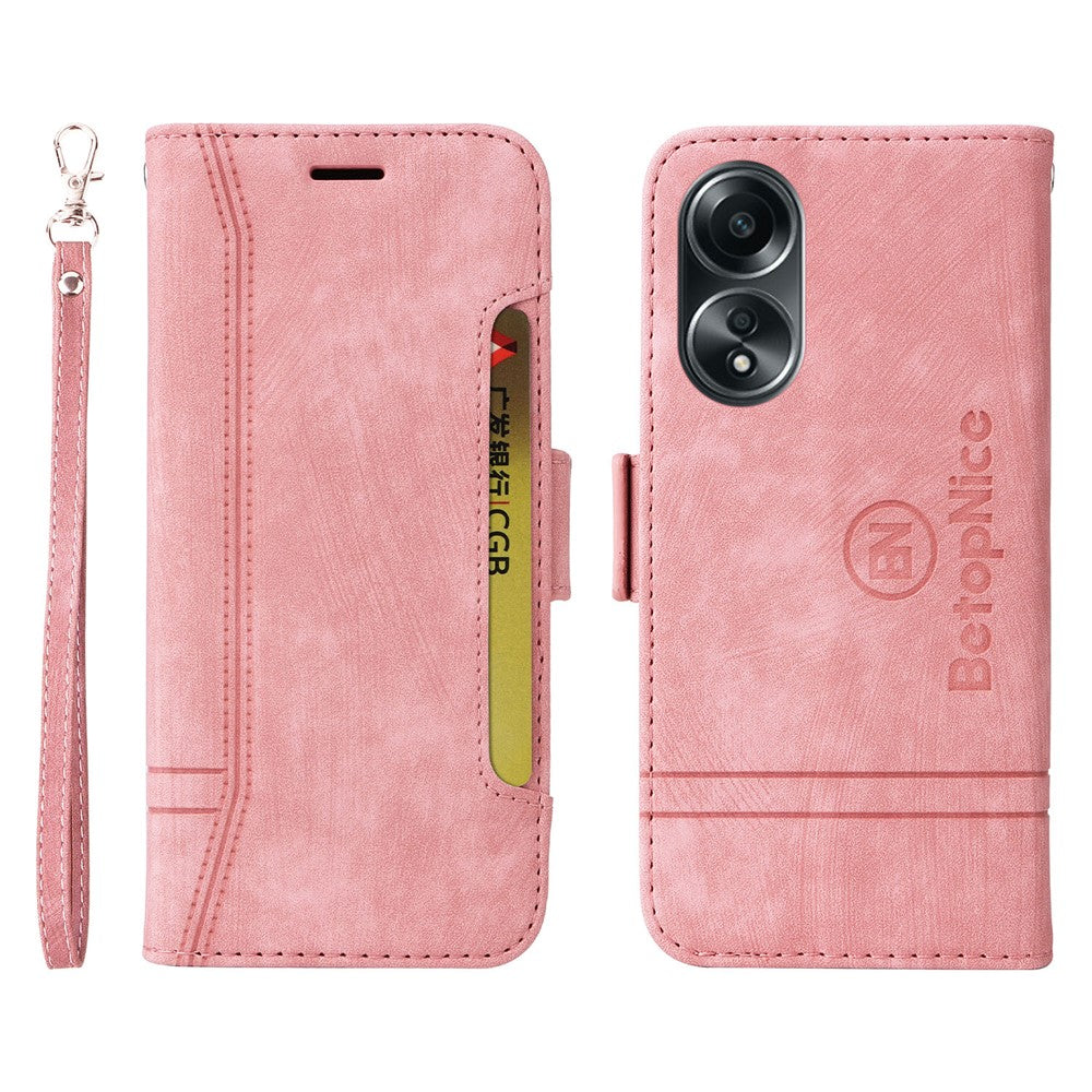 BETOPNICE 001 For Oppo A58 4G Anti-Scratch PU Leather Phone Case Stand Wallet Shockproof Cover