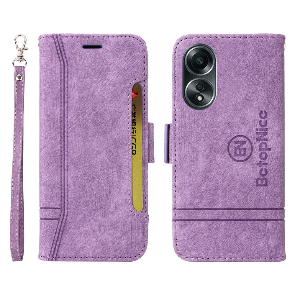 BETOPNICE 001 For Oppo A58 4G Anti-Scratch PU Leather Phone Case Stand Wallet Shockproof Cover