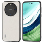 ABEEL För Huawei Mate 60 Texturerat mobilskal Äkta Koläder Belagd PC+TPU Stötsäkert Skal