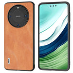 ABEEL For Huawei Mate 60 Cowhide Texture Phone Case PU Leather Coated TPU+PC Hybrid Protective Cover