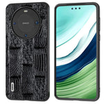 ABEEL För Huawei Mate 60 Mahjong Textur Reptåligt Skal i Äkta Koläder+PC+TPU mobilskal