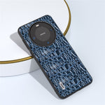 ABEEL For Huawei Mate 60 Canopy Texture Protective Case Genuine Cow Leather Coated PC+TPU Phone Cover