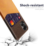 Phone Case for Oppo A78 4G , Cloth+PU+PC Protective Phone Cover with Card Holder