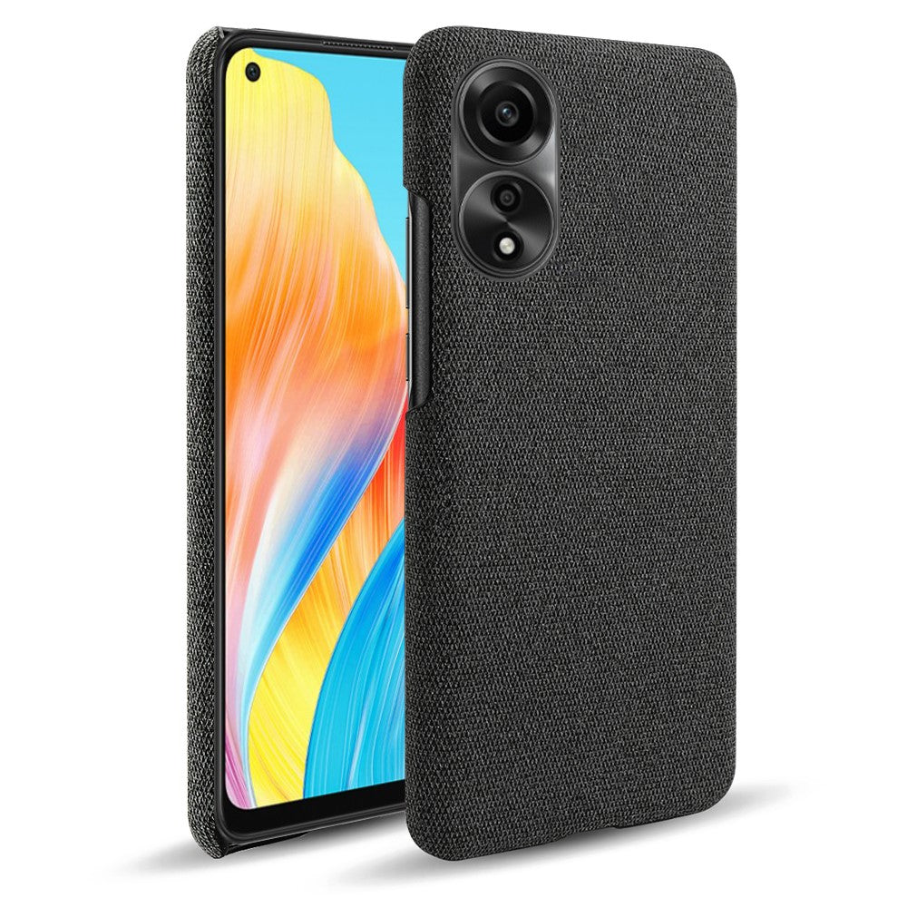 For Oppo A78 4G Anti-Drop Cell Phone Case Cloth+Hard PC Protective Phone Cover