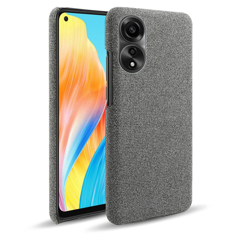 For Oppo A78 4G Anti-Drop Cell Phone Case Cloth+Hard PC Protective Phone Cover