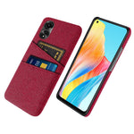 For Oppo A78 4G Anti-Scratch Phone Case Dual Card Slots Hard PC+Cloth Phone Shell Cover