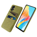 For Oppo A78 4G Anti-Scratch Phone Case Dual Card Slots Hard PC+Cloth Phone Shell Cover