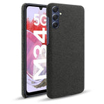 For Samsung Galaxy M34 5G / F34 5G Shockproof Cloth Coated PC Phone Case Anti-scratch Cell Phone Cover