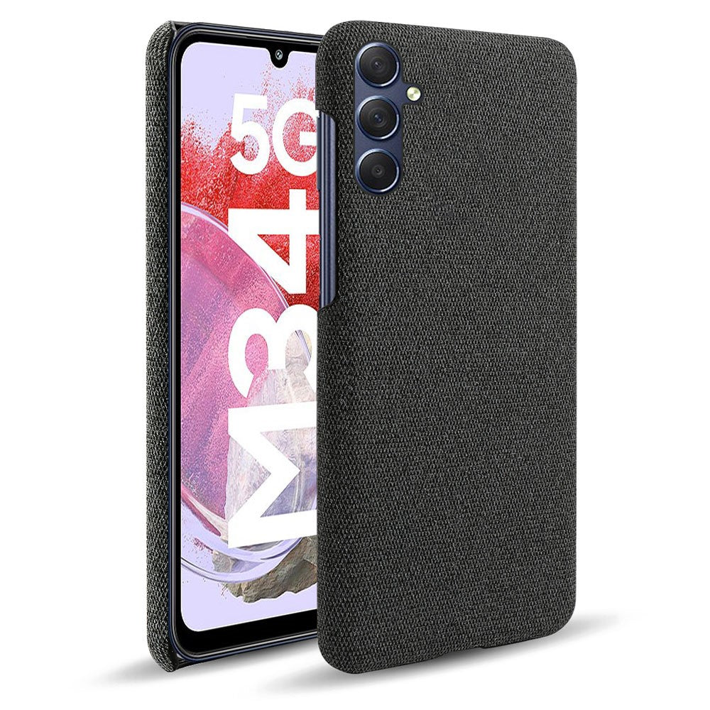 For Samsung Galaxy M34 5G / F34 5G Shockproof Cloth Coated PC Phone Case Anti-scratch Cell Phone Cover