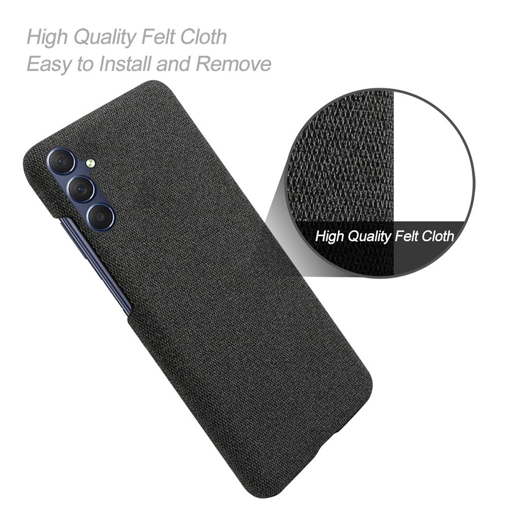 For Samsung Galaxy M34 5G / F34 5G Shockproof Cloth Coated PC Phone Case Anti-scratch Cell Phone Cover
