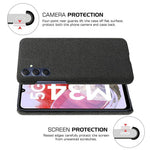 For Samsung Galaxy M34 5G / F34 5G Shockproof Cloth Coated PC Phone Case Anti-scratch Cell Phone Cover