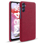 For Samsung Galaxy M34 5G / F34 5G Shockproof Cloth Coated PC Phone Case Anti-scratch Cell Phone Cover