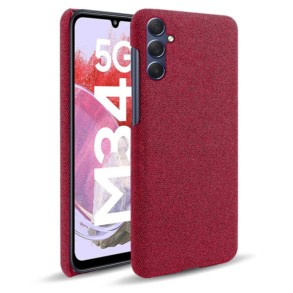 For Samsung Galaxy M34 5G / F34 5G Shockproof Cloth Coated PC Phone Case Anti-scratch Cell Phone Cover
