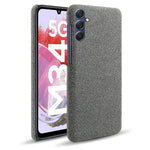 For Samsung Galaxy M34 5G / F34 5G Shockproof Cloth Coated PC Phone Case Anti-scratch Cell Phone Cover
