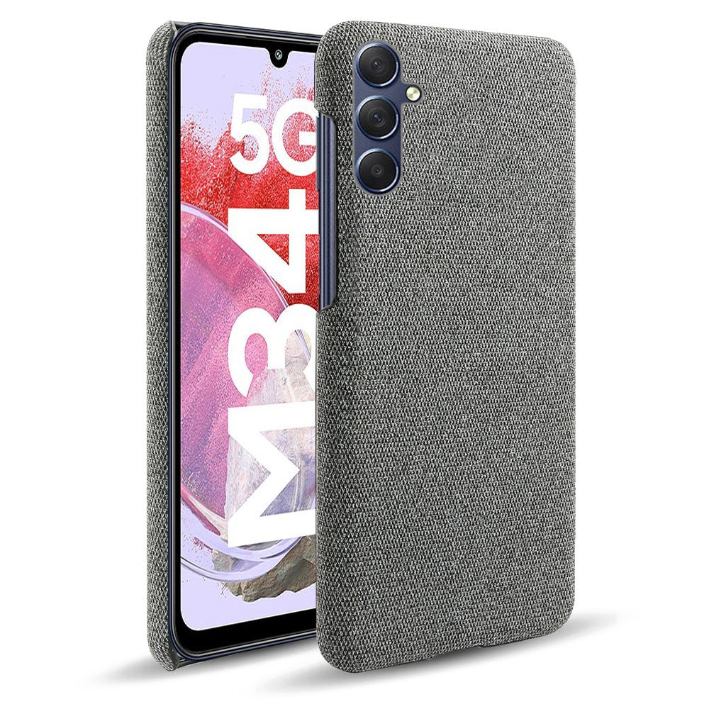 For Samsung Galaxy M34 5G / F34 5G Shockproof Cloth Coated PC Phone Case Anti-scratch Cell Phone Cover