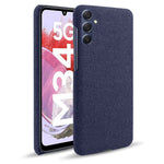 For Samsung Galaxy M34 5G / F34 5G Shockproof Cloth Coated PC Phone Case Anti-scratch Cell Phone Cover