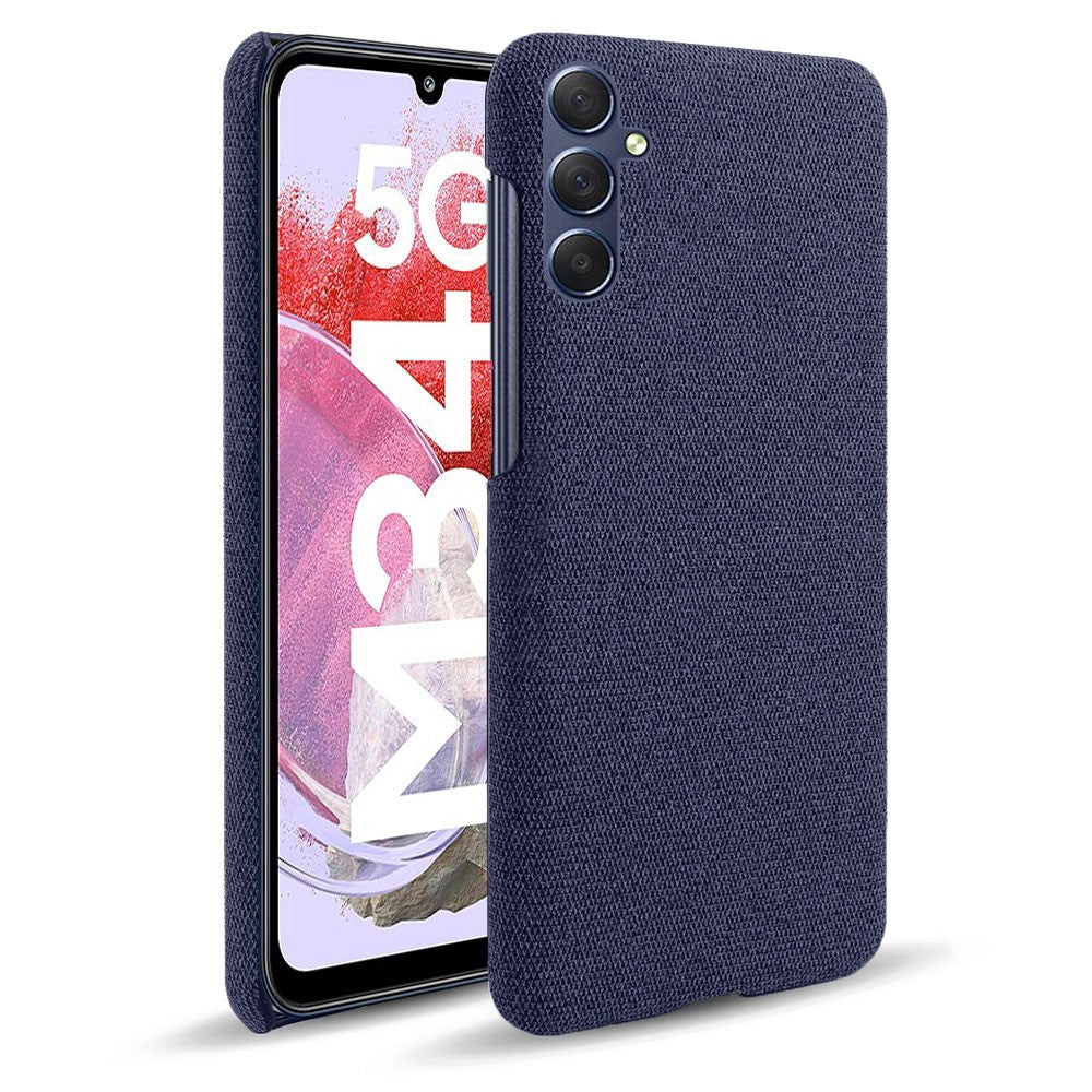 For Samsung Galaxy M34 5G / F34 5G Shockproof Cloth Coated PC Phone Case Anti-scratch Cell Phone Cover