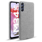 For Samsung Galaxy M34 5G / F34 5G Shockproof Cloth Coated PC Phone Case Anti-scratch Cell Phone Cover