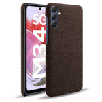 For Samsung Galaxy M34 5G / F34 5G Shockproof Cloth Coated PC Phone Case Anti-scratch Cell Phone Cover
