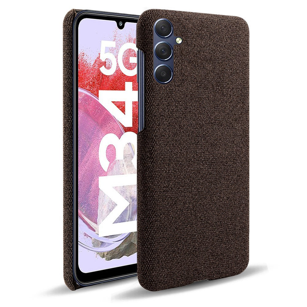 For Samsung Galaxy M34 5G / F34 5G Shockproof Cloth Coated PC Phone Case Anti-scratch Cell Phone Cover