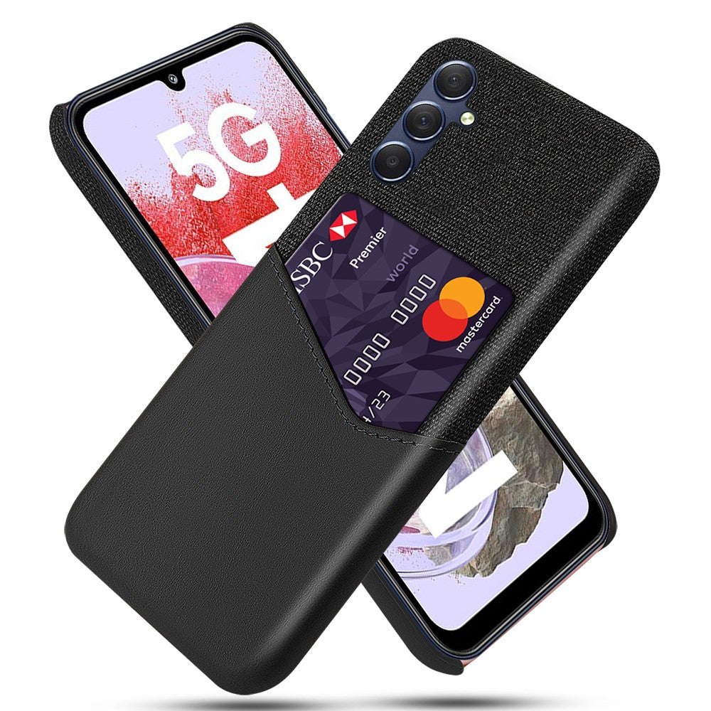 Kortholder telefoncover til Samsung Galaxy M34 5G / F34 5G Beskyttende cover i stoftryk PU+PC-telefoncover