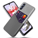 Kortholder telefoncover til Samsung Galaxy M34 5G / F34 5G Beskyttende cover i stoftryk PU+PC-telefoncover