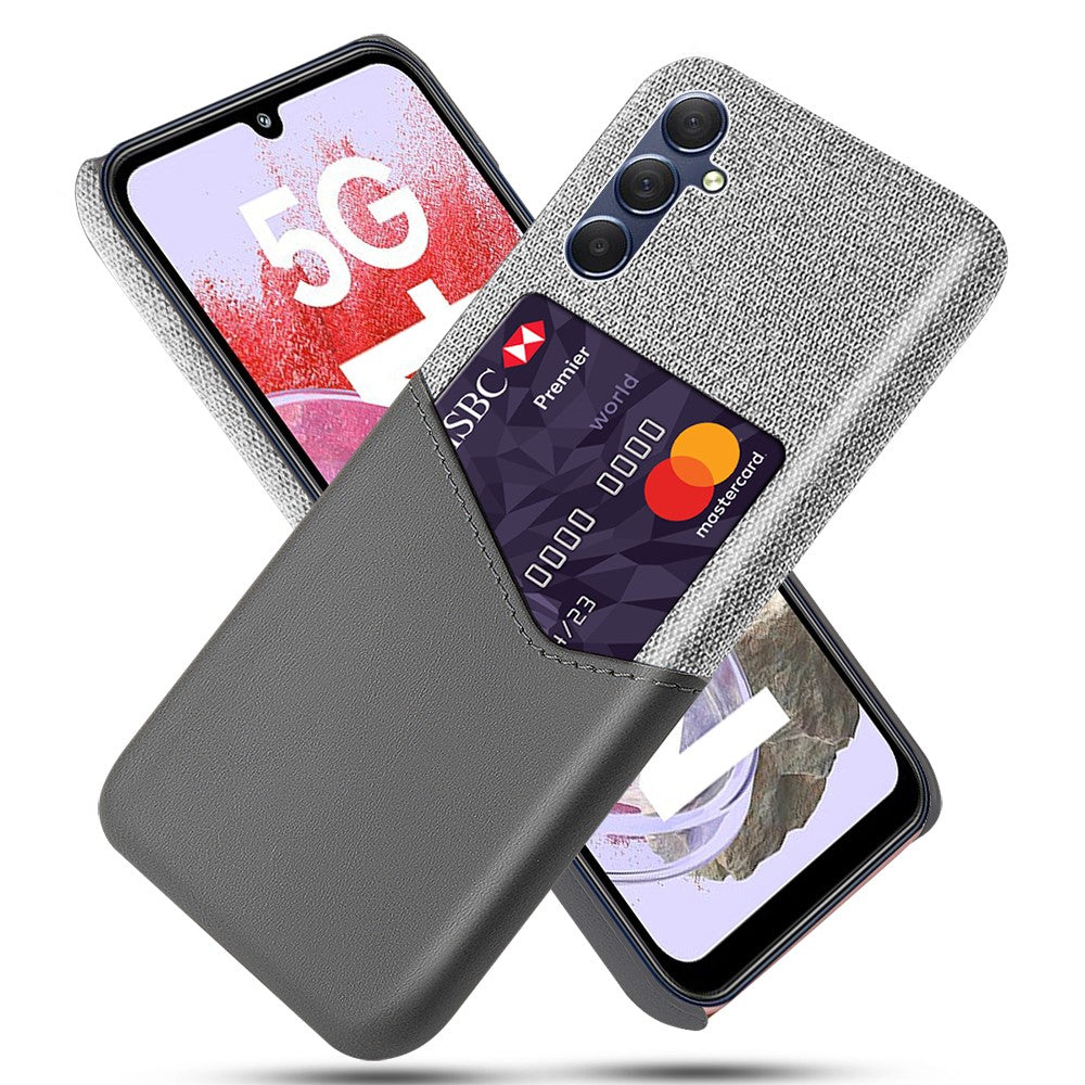 Kortholder telefoncover til Samsung Galaxy M34 5G / F34 5G Beskyttende cover i stoftryk PU+PC-telefoncover