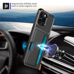 Til iPhone 15 Pro Max ZM02 Kortplads Telefoncover Fire Hjørner Anti-drop PU Læderbelagt TPU Etui