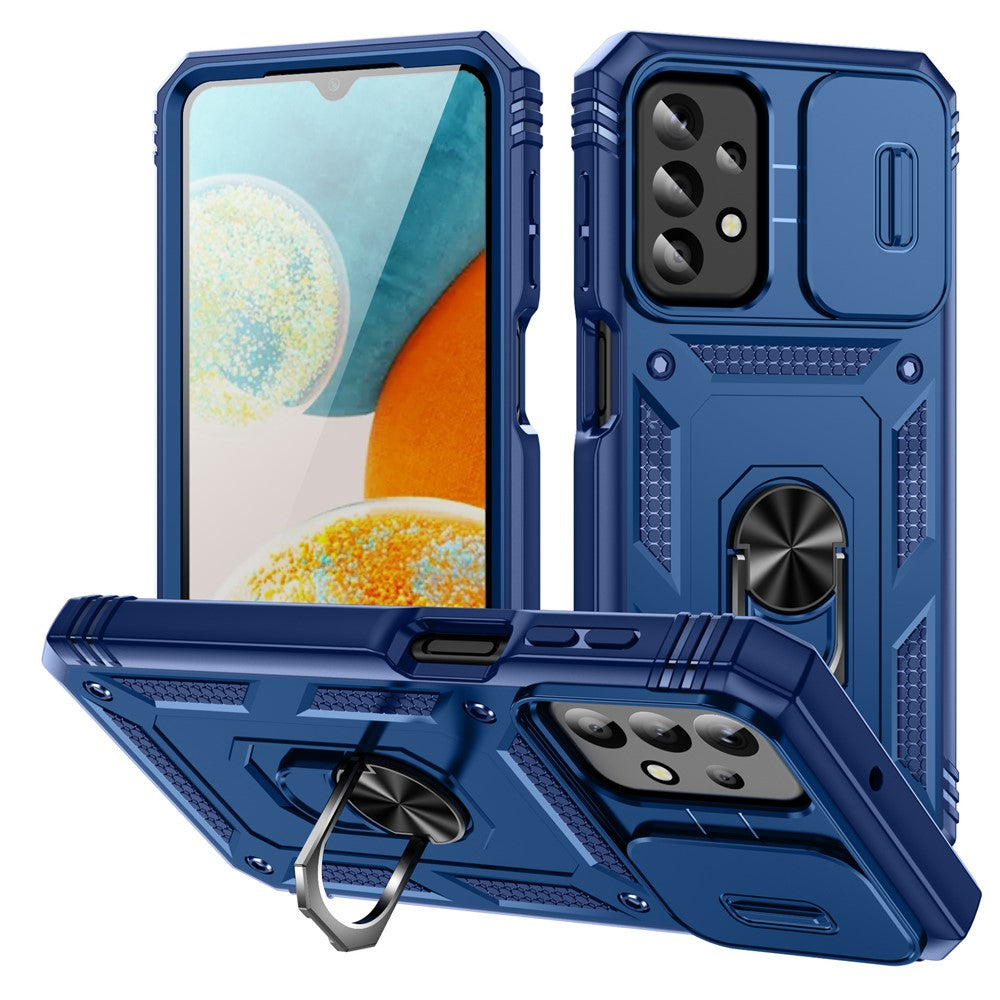 Til Samsung Galaxy A23 4G / 5G (global version) PC+TPU Kickstand Cover Telefonetui med Skydbart Kameralåg