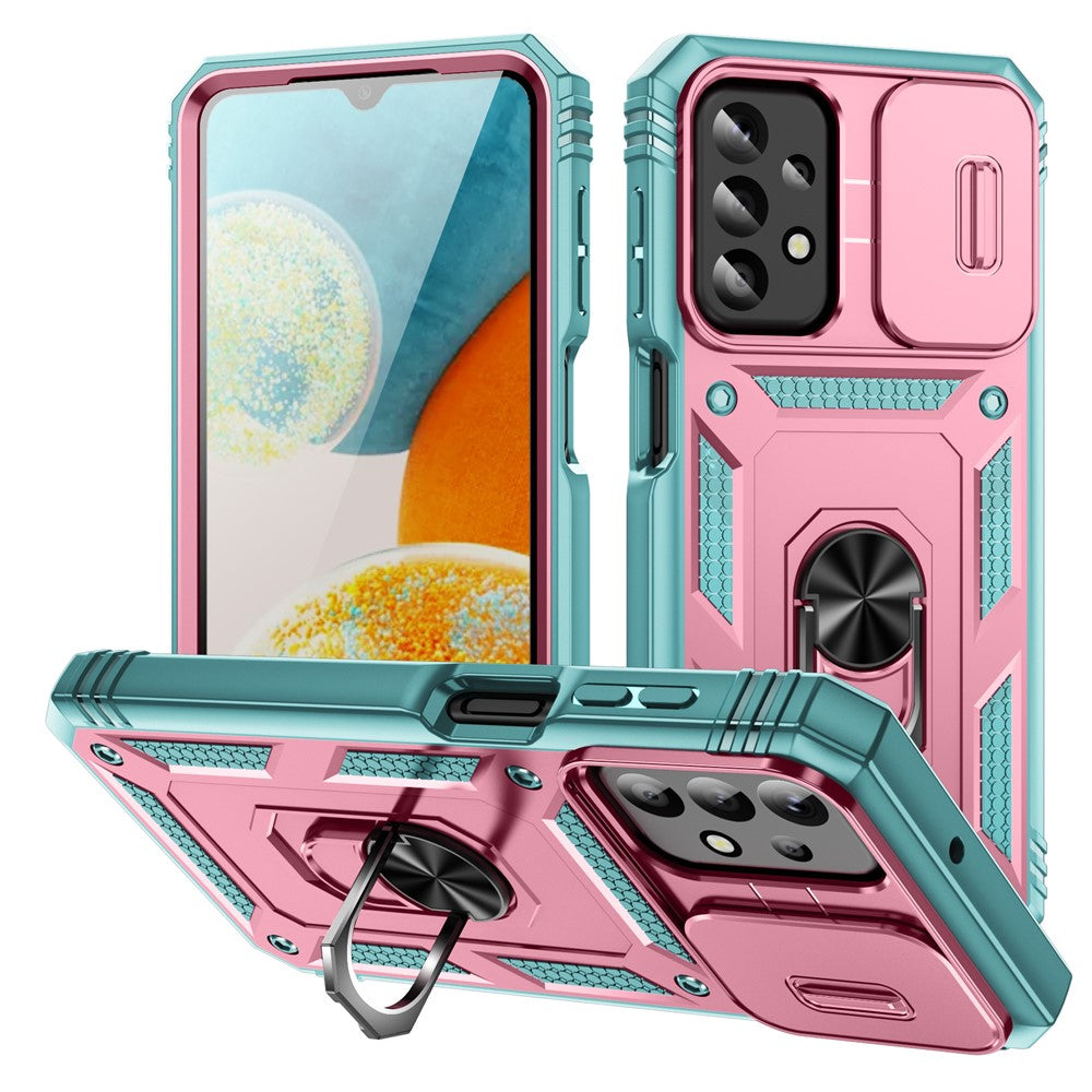 Til Samsung Galaxy A23 4G / 5G (global version) PC+TPU Kickstand Cover Telefonetui med Skydbart Kameralåg