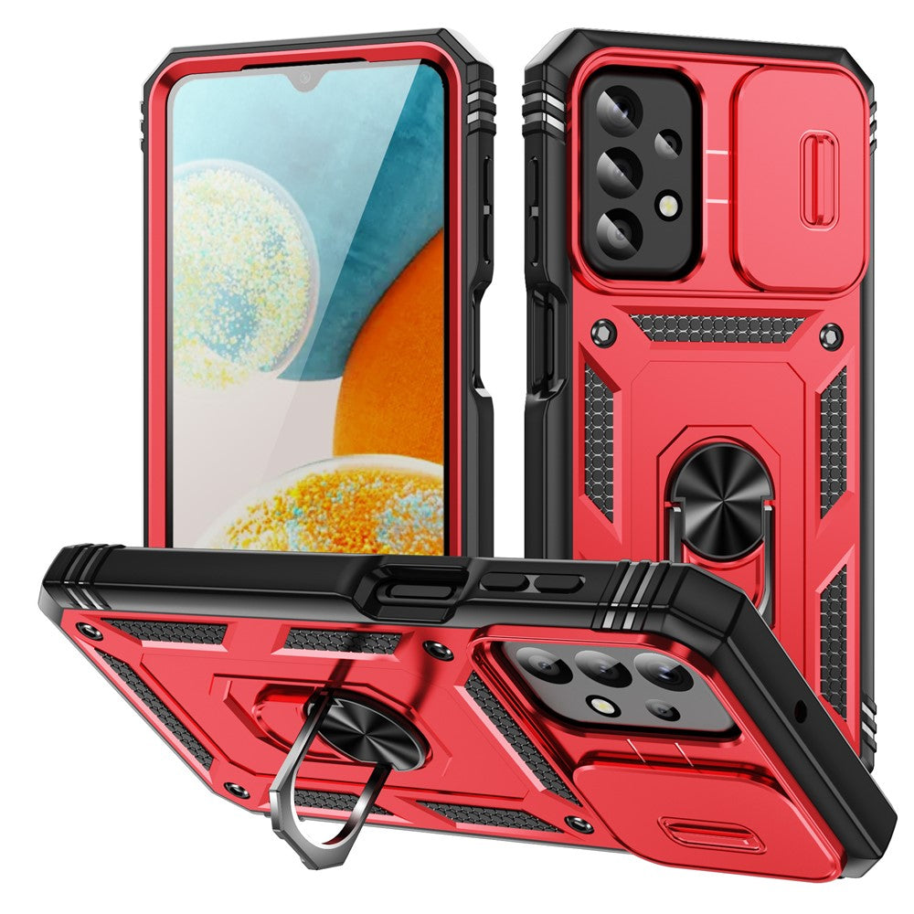 Til Samsung Galaxy A23 4G / 5G (global version) PC+TPU Kickstand Cover Telefonetui med Skydbart Kameralåg