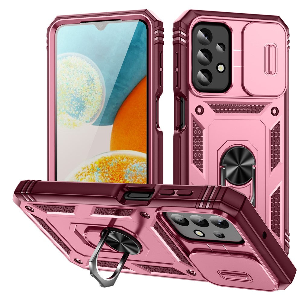 Til Samsung Galaxy A23 4G / 5G (global version) PC+TPU Kickstand Cover Telefonetui med Skydbart Kameralåg