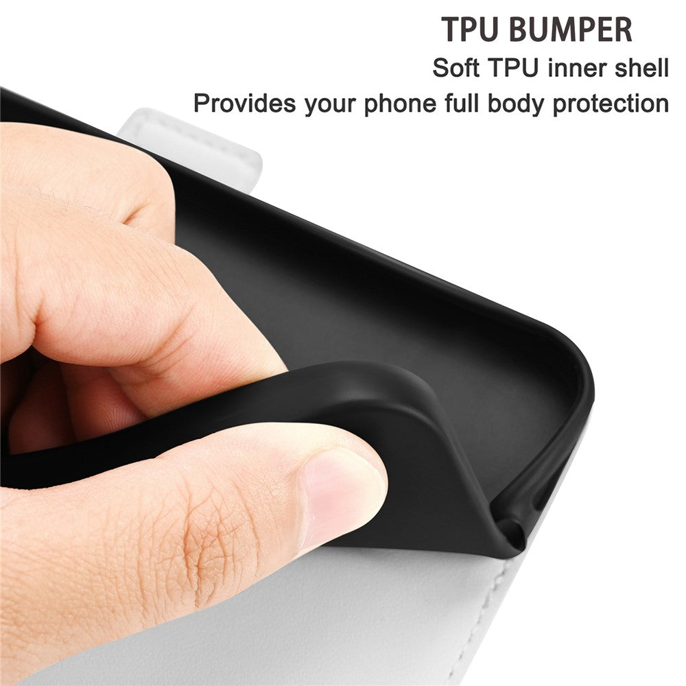 Phone Case for iPhone 15 Plus , Stand Wallet Litchi Texture Candy Color PU Leather Flip Cover