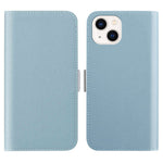 Phone Case for iPhone 15 Plus , Stand Wallet Litchi Texture Candy Color PU Leather Flip Cover