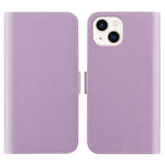 Phone Case for iPhone 15 Plus , Stand Wallet Litchi Texture Candy Color PU Leather Flip Cover