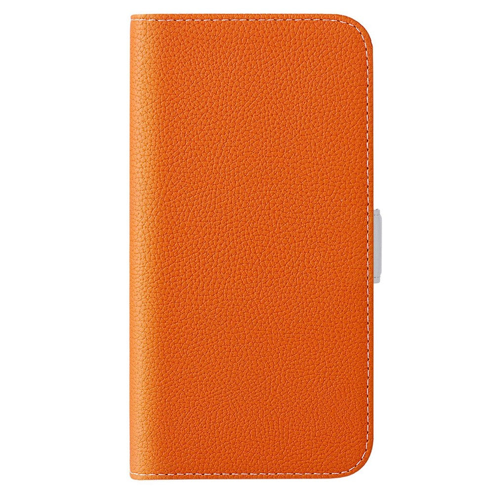Phone Case for iPhone 15 Pro, Stand Wallet Litchi Texture Candy Color PU Leather Anti-scratch Cover