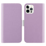 Phone Case for iPhone 15 Pro, Stand Wallet Litchi Texture Candy Color PU Leather Anti-scratch Cover
