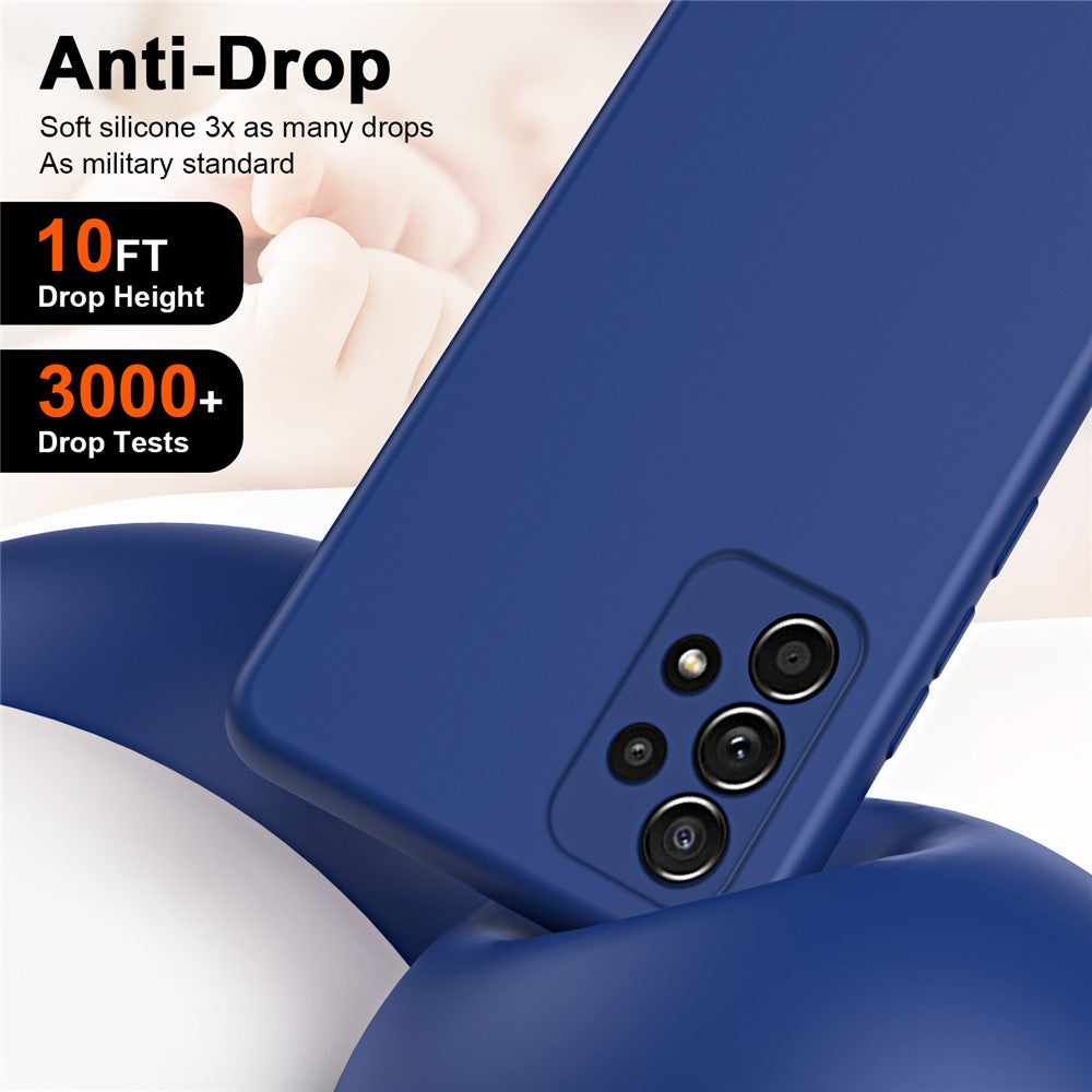 Rubberized 2.2mm TPU Phone Case for Samsung Galaxy A52 4G / 5G / A52s 5G , Fiber Lining Shock-Absorbing Cover