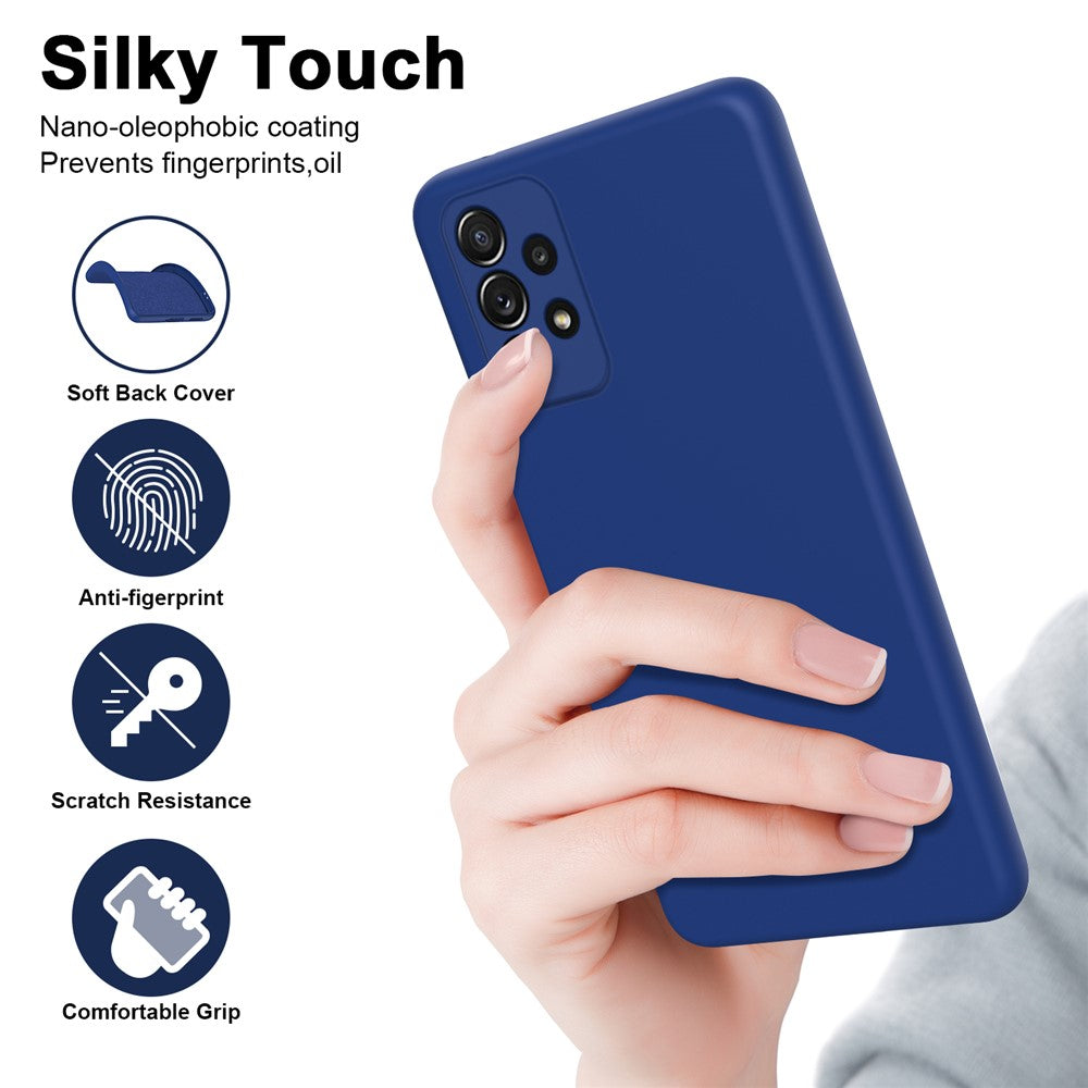 Rubberized 2.2mm TPU Phone Case for Samsung Galaxy A52 4G / 5G / A52s 5G , Fiber Lining Shock-Absorbing Cover