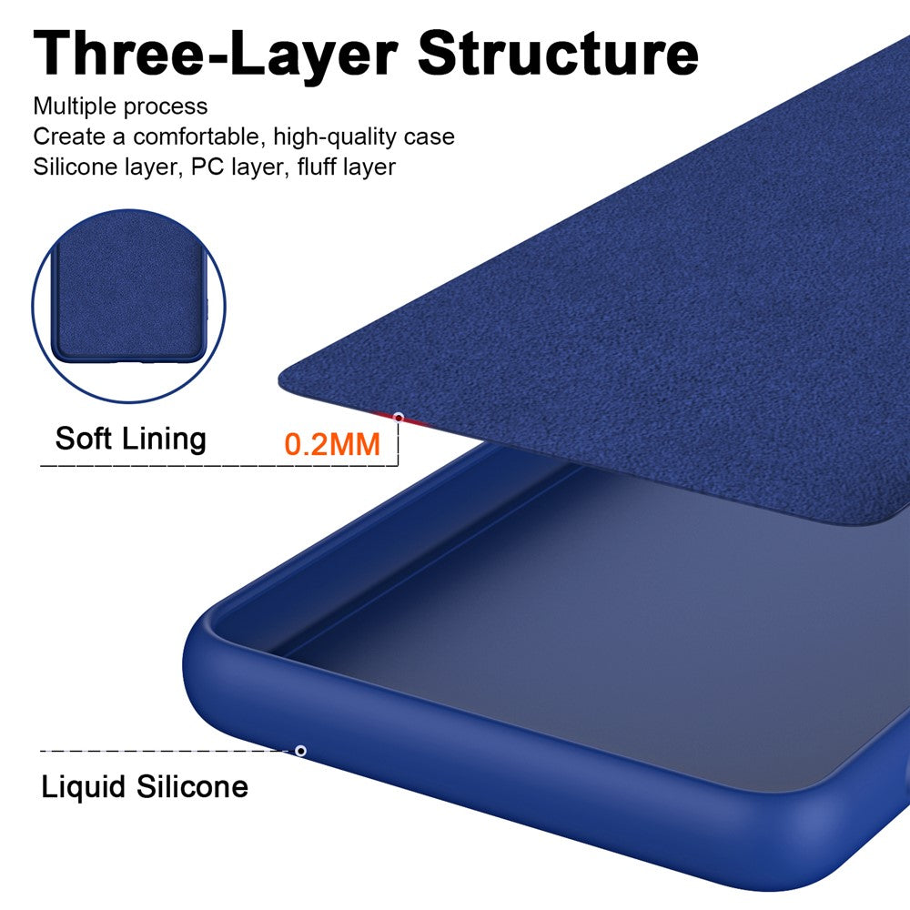 Rubberized 2.2mm TPU Phone Case for Samsung Galaxy A52 4G / 5G / A52s 5G , Fiber Lining Shock-Absorbing Cover