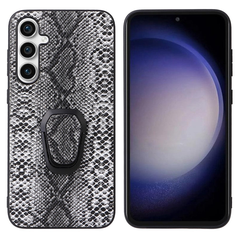 For Samsung Galaxy S23 FE PU Leather+TPU+PC Phone Cover Kickstand Cell Phone Back Case