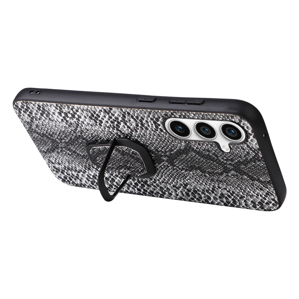 For Samsung Galaxy S23 FE PU Leather+TPU+PC Phone Cover Kickstand Cell Phone Back Case