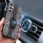 For Samsung Galaxy S23 FE PU Leather+TPU+PC Phone Cover Kickstand Cell Phone Back Case
