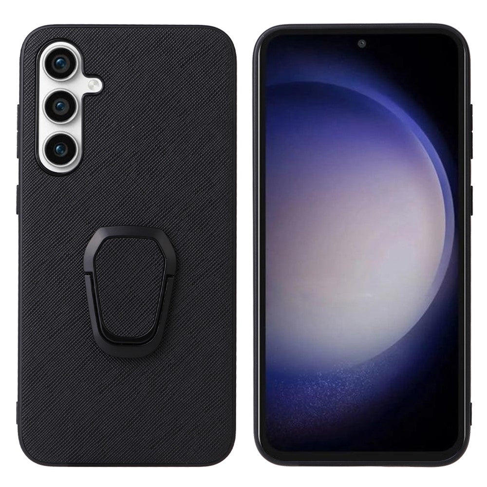 For Samsung Galaxy S23 FE PU Leather+TPU+PC Phone Cover Kickstand Cell Phone Back Case