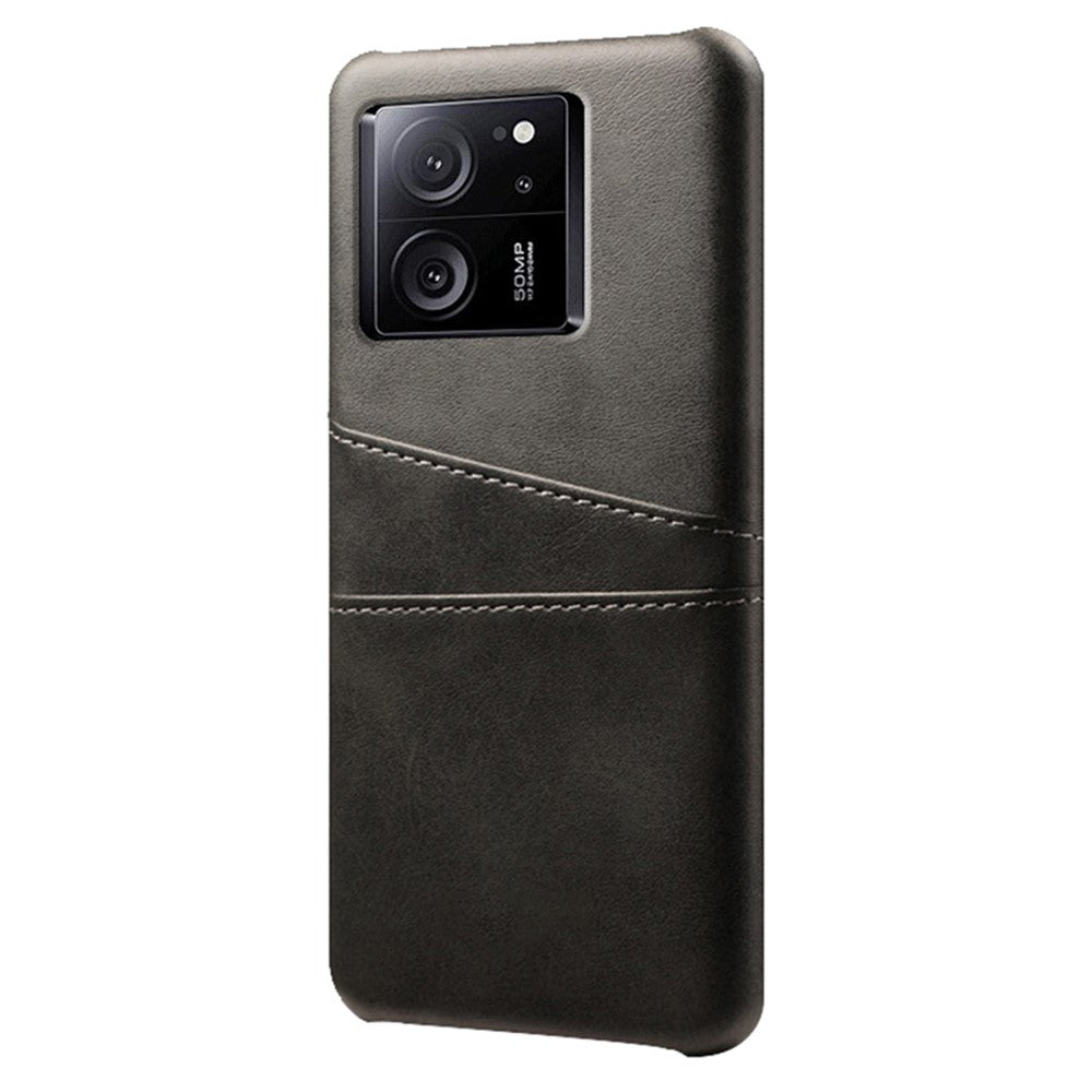 For Xiaomi Redmi K60 Ultra / 13T / 13T Pro Smartphone Cover Dual Card Slots PU Leather Coated PC Protective Case