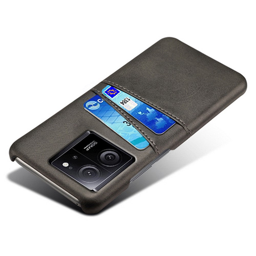 For Xiaomi Redmi K60 Ultra / 13T / 13T Pro Smartphone Cover Dual Card Slots PU Leather Coated PC Protective Case